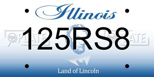 125RS8 Illinois License Plate