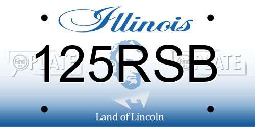 125RSB Illinois License Plate
