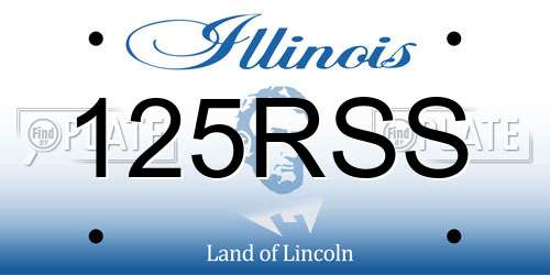 125RSS Illinois License Plate