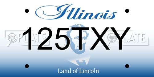 125TXY Illinois License Plate