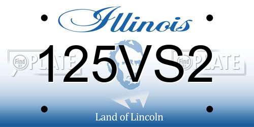 125VS2 Illinois License Plate