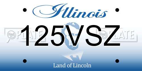 125VSZ Illinois License Plate