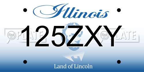 125ZXY Illinois License Plate