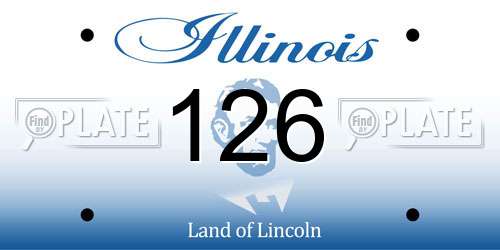 126 Illinois License Plate