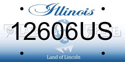 12606US Illinois License Plate