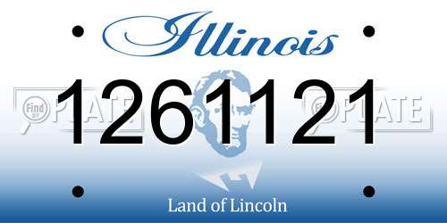 1261121 Illinois License Plate