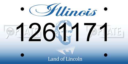 1261171 Illinois License Plate