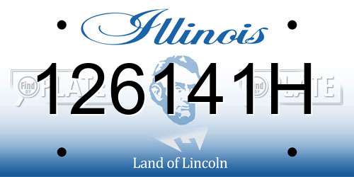 126141H Illinois License Plate