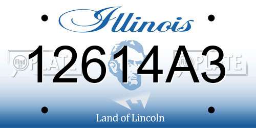 12614A3 Illinois License Plate