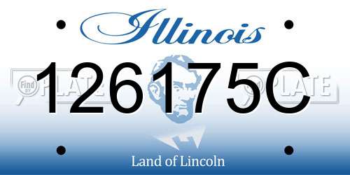 126175C Illinois License Plate