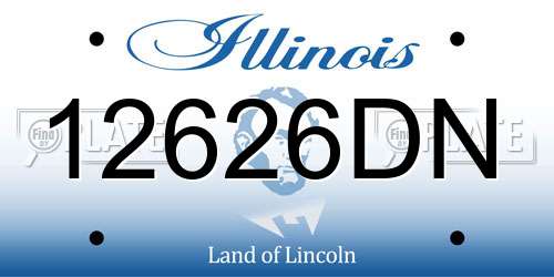 12626DN Illinois License Plate