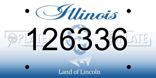 126336 Illinois License Plate