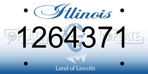 1264371 Illinois License Plate