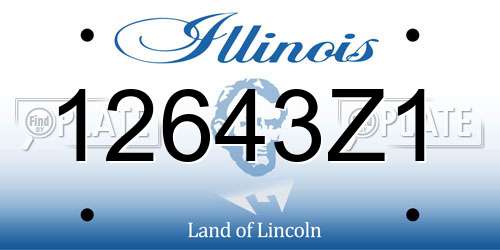 12643Z1 Illinois License Plate