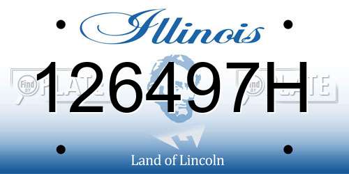 126497H Illinois License Plate