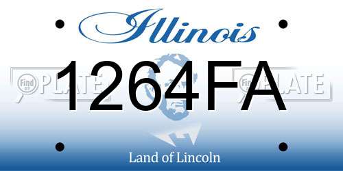 1264FA Illinois License Plate