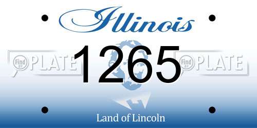 1265 Illinois License Plate