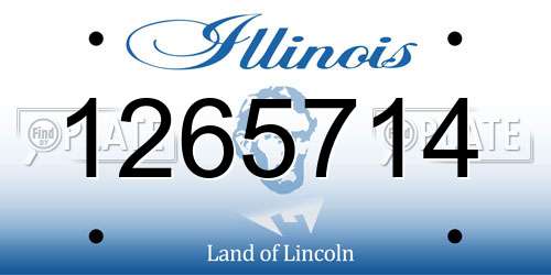 1265714 Illinois License Plate