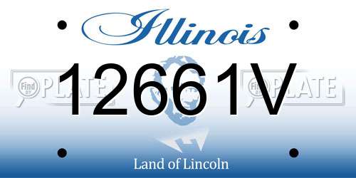 12661V Illinois License Plate
