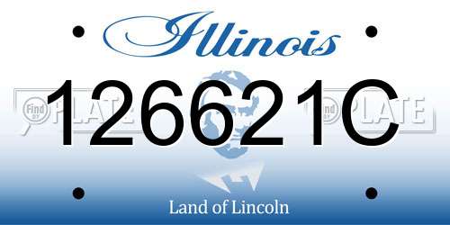 126621C Illinois License Plate