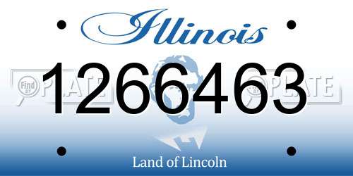 1266463 Illinois License Plate