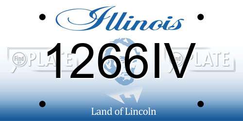 1266IV Illinois License Plate