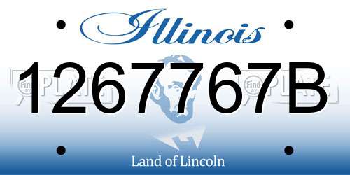 1267767B Illinois License Plate