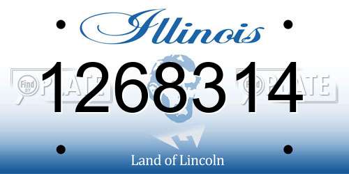 1268314 Illinois License Plate