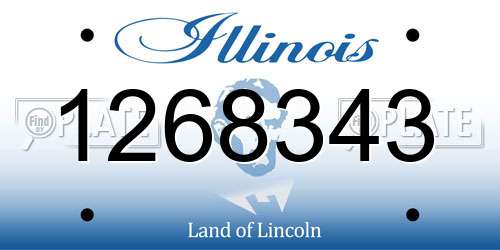 1268343 Illinois License Plate