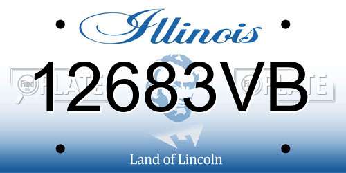 12683VB Illinois License Plate