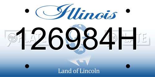 126984H Illinois License Plate