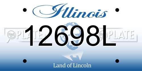 12698L Illinois License Plate