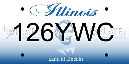 126YWC Illinois License Plate