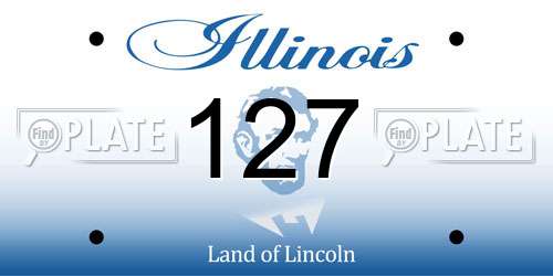 127 Illinois License Plate