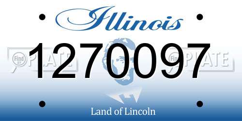 1270097 Illinois License Plate