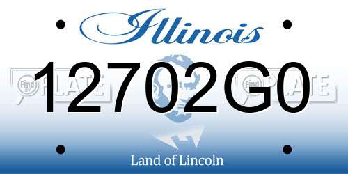12702G0 Illinois License Plate