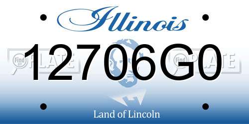 12706G0 Illinois License Plate