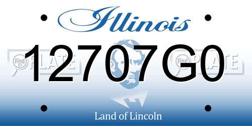 12707G0 Illinois License Plate