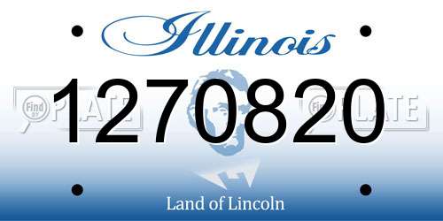 1270820 Illinois License Plate