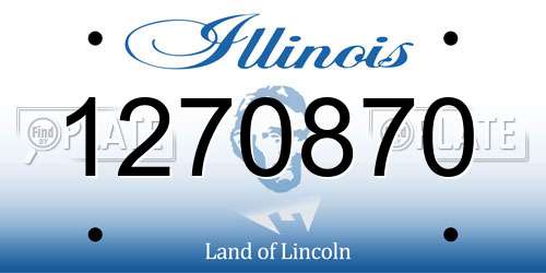 1270870 Illinois License Plate