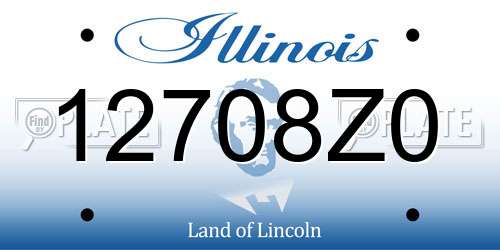 12708Z0 Illinois License Plate