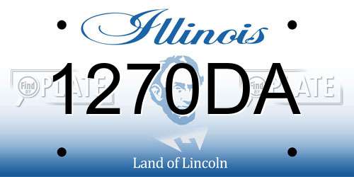 1270DA Illinois License Plate