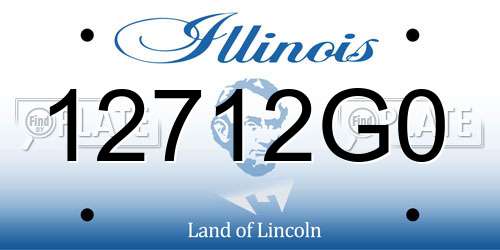 12712G0 Illinois License Plate