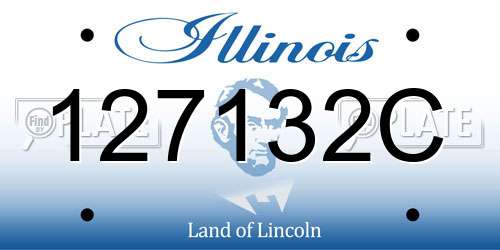 127132C Illinois License Plate