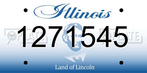 1271545 Illinois License Plate