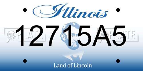 12715A5 Illinois License Plate