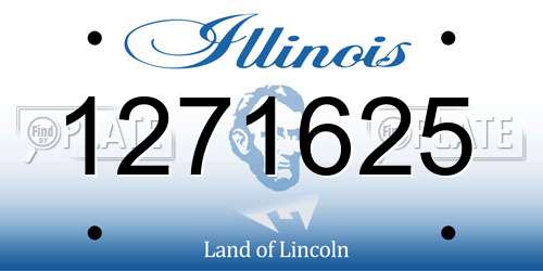 1271625 Illinois License Plate