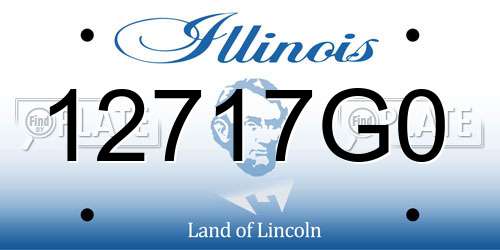 12717G0 Illinois License Plate