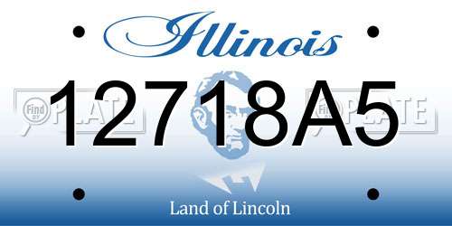 12718A5 Illinois License Plate