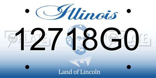 12718G0 Illinois License Plate